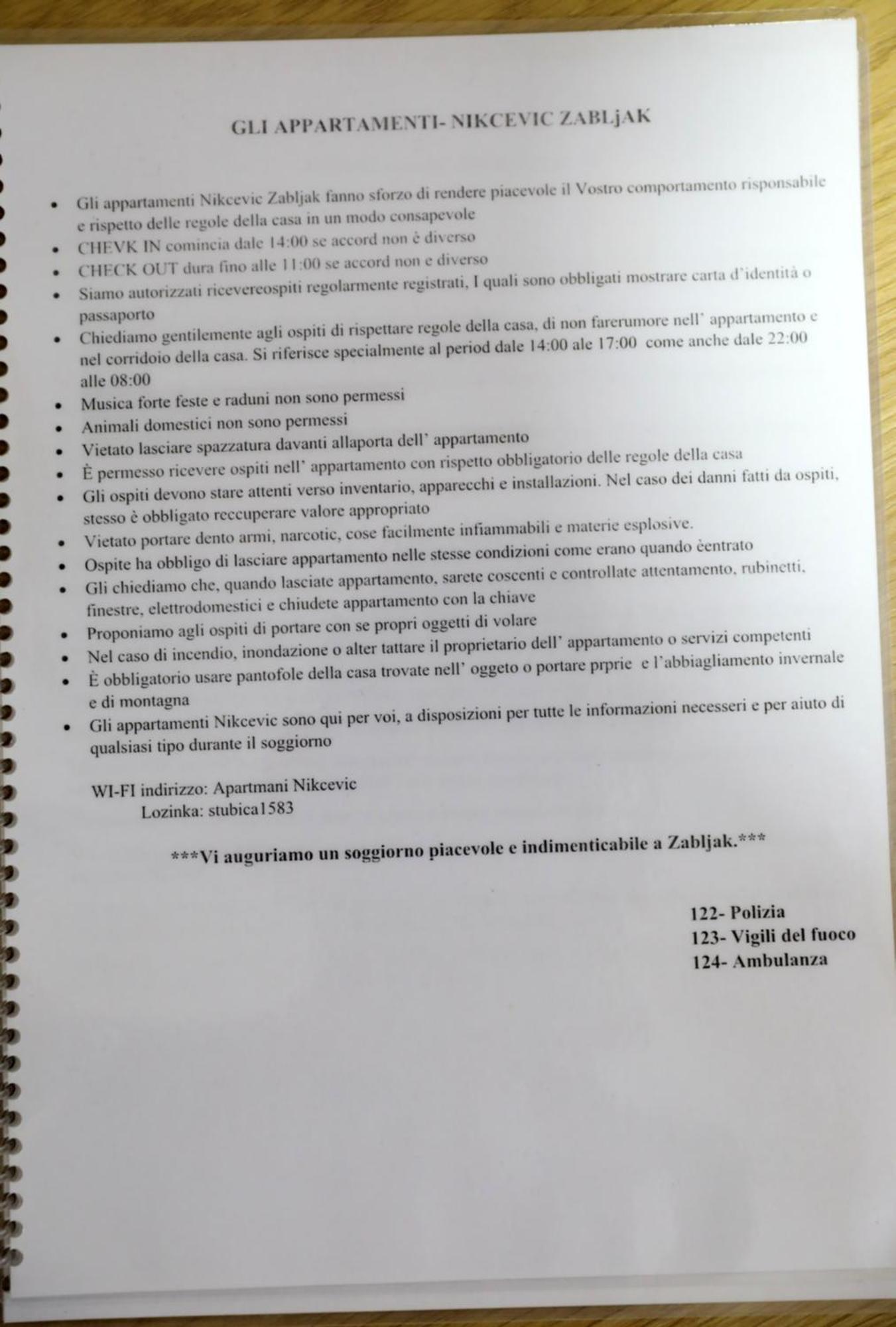 Apartments Nikcevic Zabljak מראה חיצוני תמונה